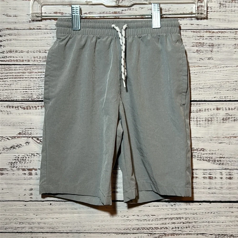 First Wave Pull-On Crosshatch Synthetic Shorts Gray 8 Big Boys